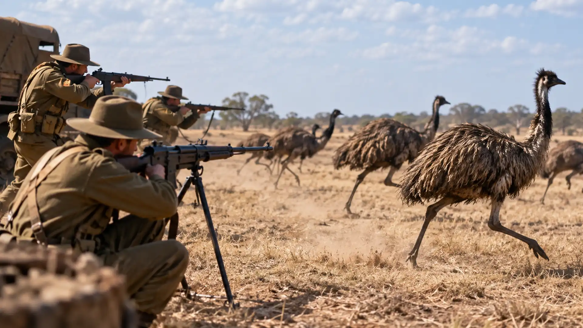 Australia a trimis militari împotriva păsărilor emu