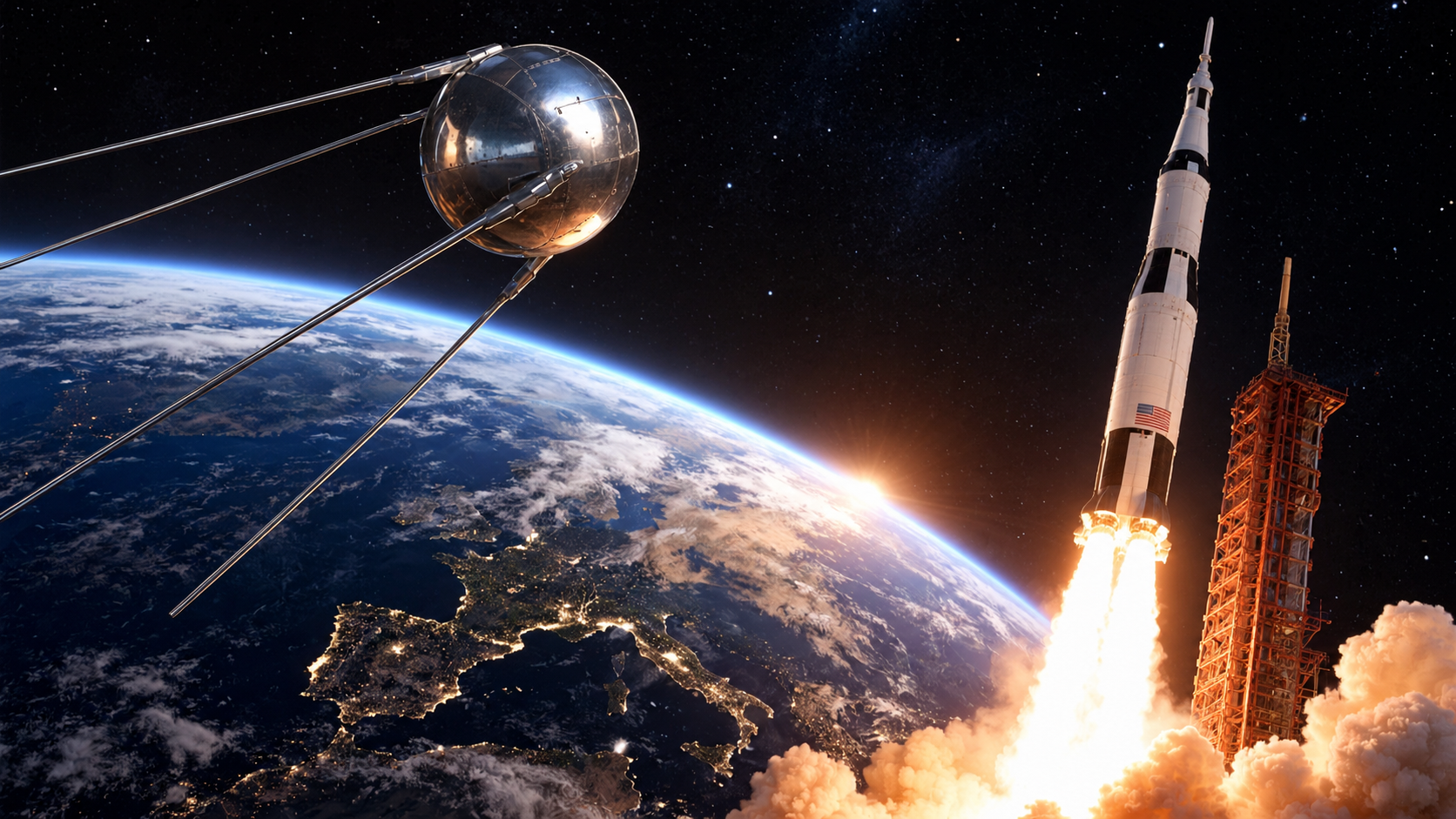 Octombrie, luna marilor momente din explorarea spațiului: de la Sputnik 1 la misiunea Apollo 7
